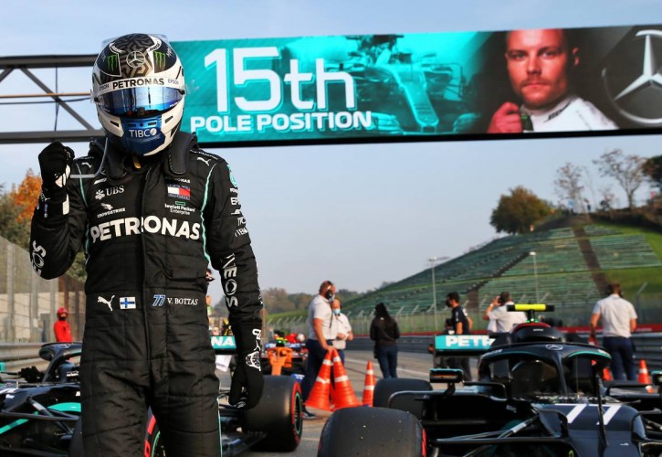 Valtteri Bottas (Finlandia/Mercedes), raih pole ke-15 sepanjang karirnya. (Foto: f1)
