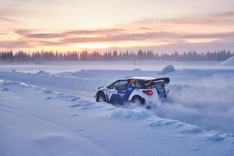 Valtteri Bottas saat besut Ford Fiesta WRC di lintasan salju Arctic lapland Rally 2019. (Foto: formulaspy)