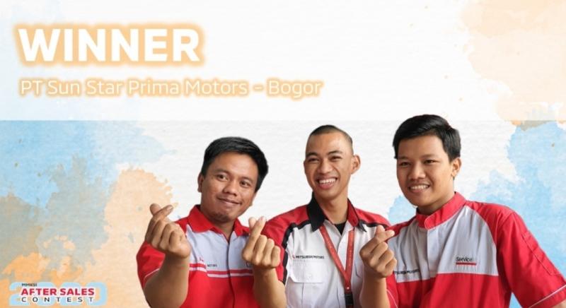 Ini dia para pemenang Mitsubishi After Sales National Contest dari dealer Bogor, Jember dan Medan