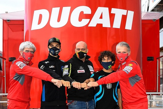 Luca Marini dan Enea Bastianini saat dipromosikan Ducati dari Moto2 ke MotoGP. (Foto: motospia)