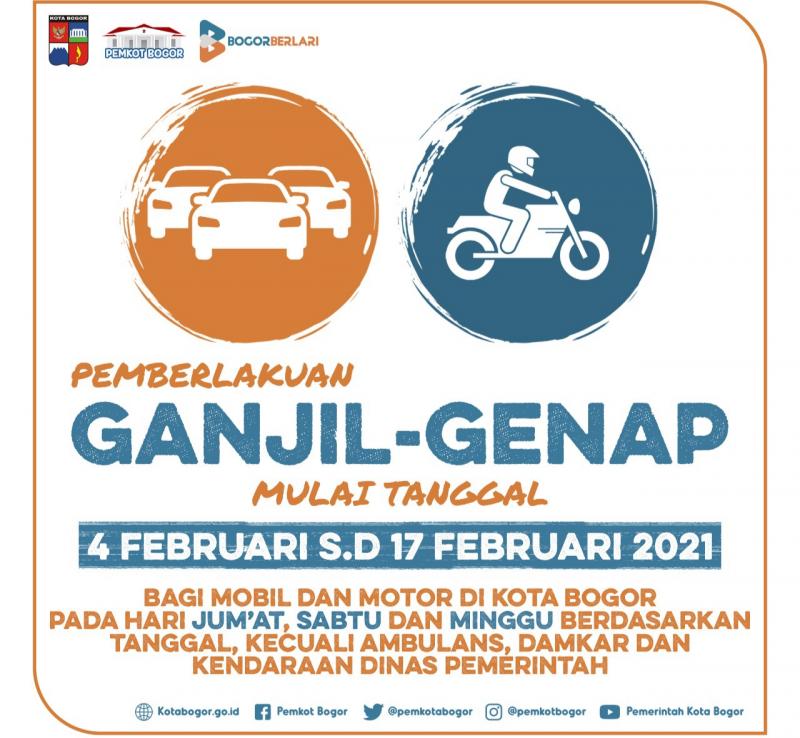 Pemberlakuan aturan lalu lintas ganjil genap pada masa PPKM di kota Bogor, untuk mobil maupun motor