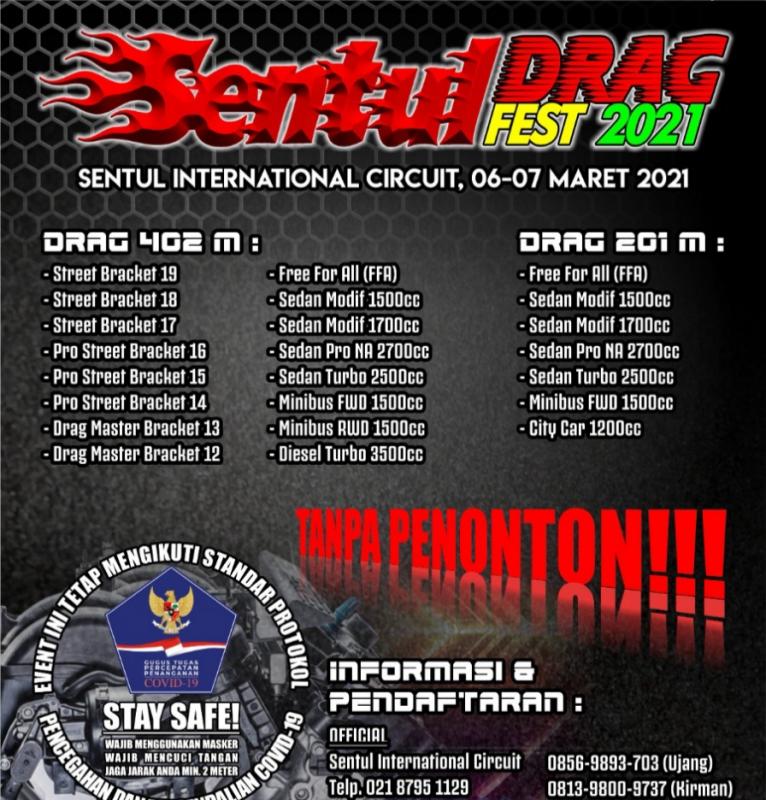 Sentul Drag Fest Dihelat di Sentul International Circuit, 6-7 Maret 2021
