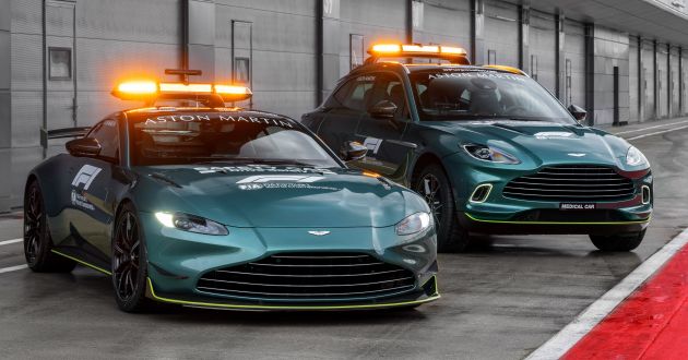 Tampilan Aston Martin Vantage dan DBX yang jadi mobil keselamatan dan medis di ajang Formula 1 tahun 2021