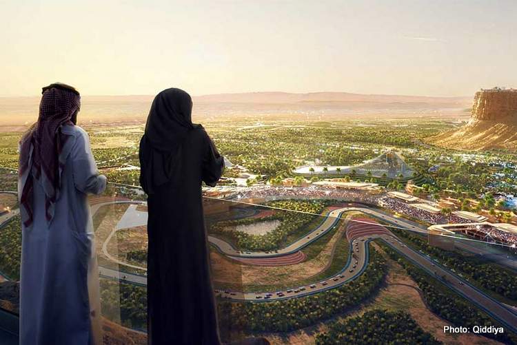 Pusat rekresi dan motorsport Qiddiya yang tengah dipersiapkan Arab Saudi menampung semua balap kelas dunia. (Foto: ist)