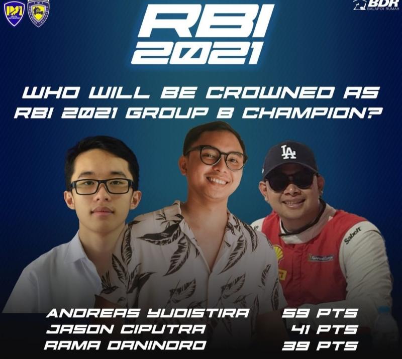Dalam balapan, anything can be happen. Susah memprediksi siapa dari 3 pembalap di Group B ini yang bakal mencuat sebagai juara umum RBI 2021
