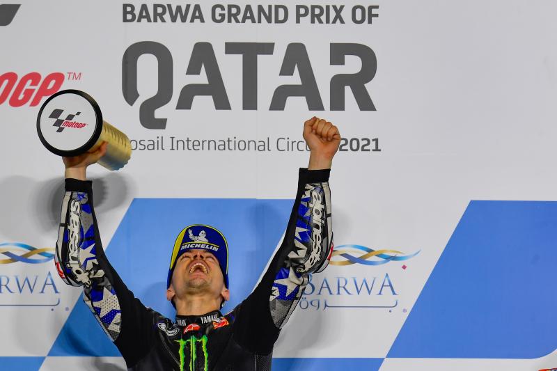 Maverick Vinales di GP Qatar di 2021, kini datang dengan Aprilia. (Foto: mototgp)