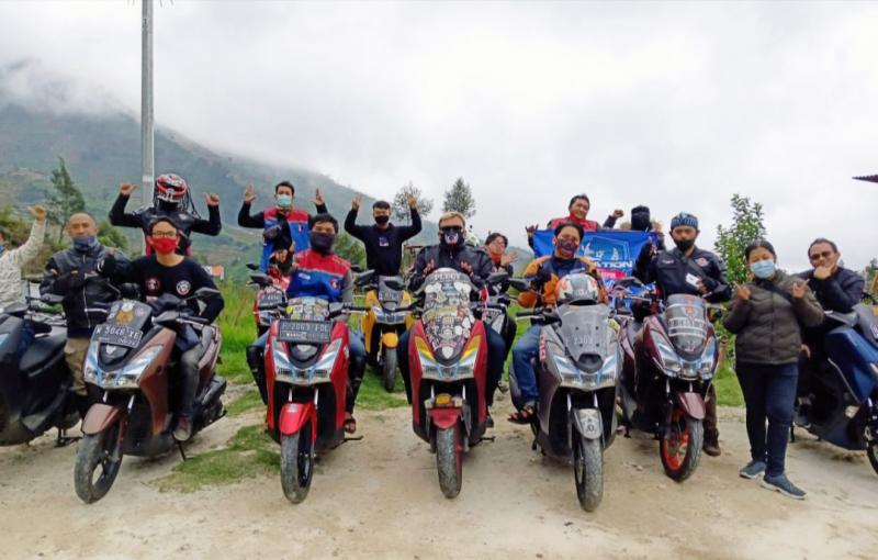 Komunitas Maxi Yamaha Jateng touring kuliner dan wisata pegunungan