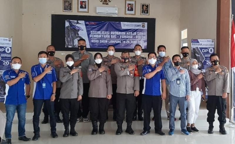 Kerjasama PT Lautan Teduh dealer Yamaha, BRI dan Polda Lampung