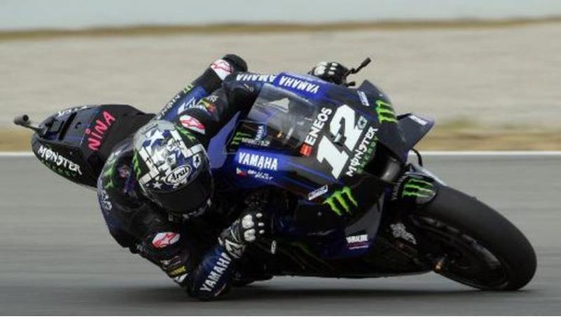 Maverick Vinales dari tim Yamaha merebut pole position di MotoGP Assen 2021