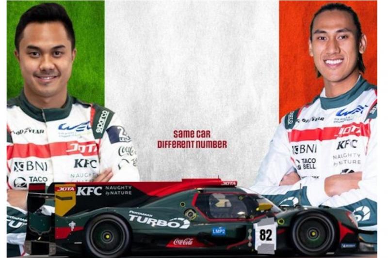 Jazeman Jafaar (kiri) dan Sean Gelael akan berduet memakai mobil JOTA #82 di 4 Hours European Le Mans Series, sirkuit Monza Italia