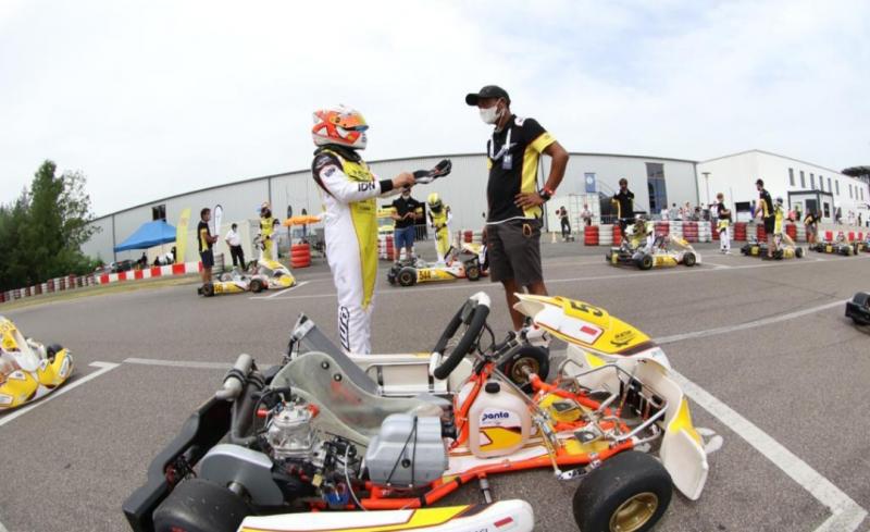 Kanaka Azarel Gusasi, wakil Indonesia yang tembus P23 putaran 1 FIA-CIK Karting Academy Trophy 2021 di Jerman, Juni lalu. (Foto : O Motorsport images) 
