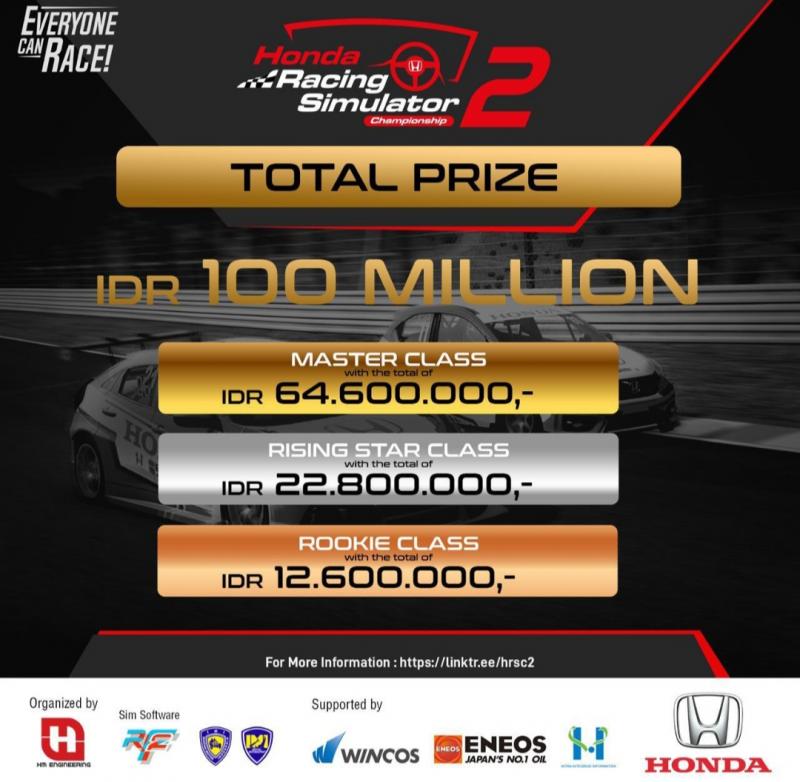Honda Racing Simulator Championship 2 Everyone Can Race and Win Berhadiah Rp 100 Juta!