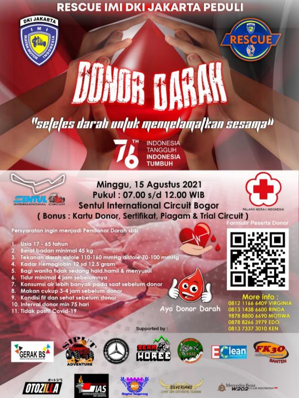 Rescue IMI DKI Jakarta Peduli Donor Darah di Sentul International Circuit Bogor