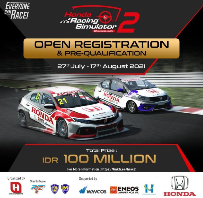 Honda Racing Simulator Championship 2 Siap Digelar, Pakai New Honda Civic Type R dan Honda Brio!