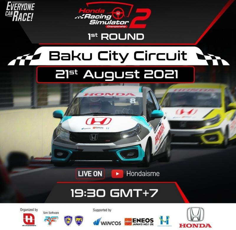 Putaran Pembuka Honda Racing Simulator Championship 2 Digelar di Sirkuit Baku Azerbaijan