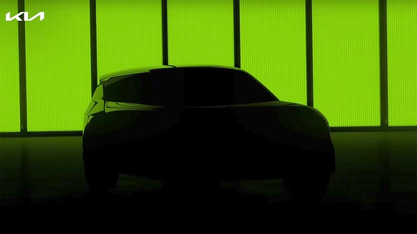 Teaser city car yang dihadirkan Kia, diprediksi sebagai mobil listrik garapan dari Hyundai
