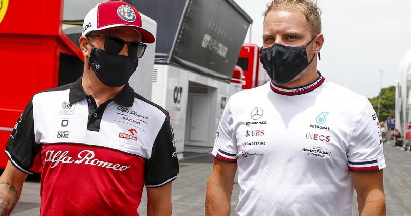 Kimi Raikkonen dan Valtteri Bottas, dua pembalap Finlandia di F1. (Foto: planetf1)