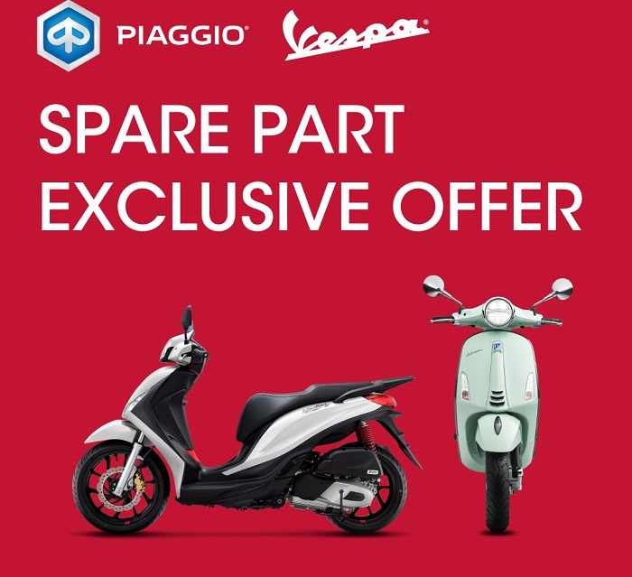 Jaga performa motor Piaggio dan Vespa dengan pemakaian suku cadang asli dengan program khusus dari Piaggio Indonesia