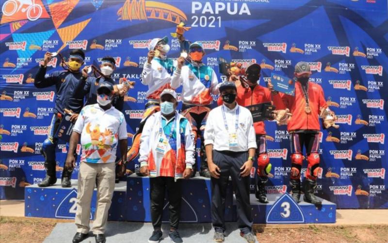 Kontingen Balap Motor Papua rebut 3 dari 4 emas yang diperebutkan di PON XX Papua kemarin