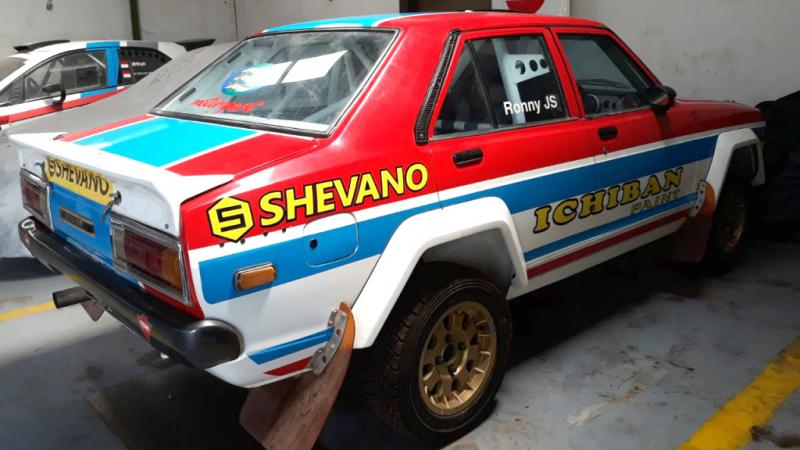 Mobil Datsun andalan Ronny JS yang siap diturunkan pada Shakedown Rally Championship 2021 di kawasan Hambalang, Bogor, Sabtu dan Minggu akhir pekan ini