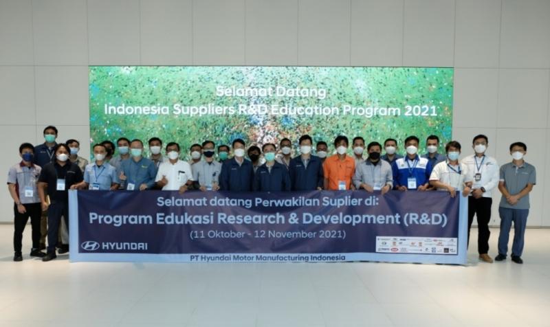 Hyundai Motor Manufacturing Indonesia memperkuat kualitas SDM dengan mitra lokal pemasok komponen kendaraan Hyundai dengan pelatihan R&D