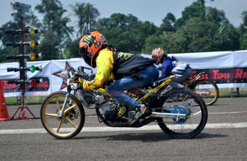 Gass Tipis Racing Drag Bike dan Drag Race 201 M di Lanud Cicangkal Rumpin Tangerang