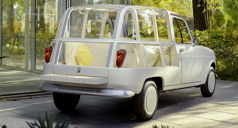 Tampilan mobil konsep Renault Suite N°4 yang terinspirasi dari hotel mewah
