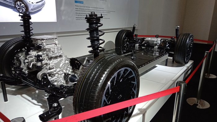 Bentuk Electic Global Modular Platform yang akan digunakan untuk mobil listrik Hyundai