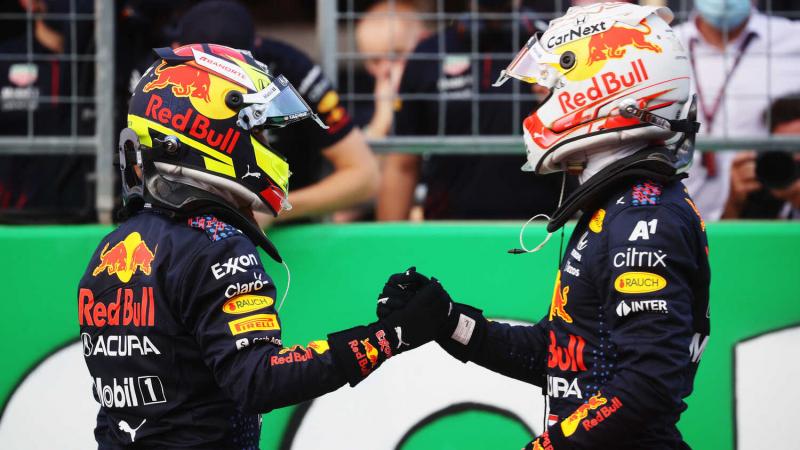 Duet Red Bull Honda, Max Verstappen dan Sergio Perez, hindari potensi team order di GP Meksiko. (Foto: redbullcontentpool)