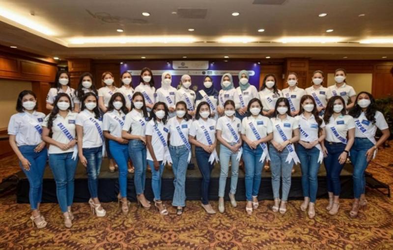 Ini dia 34 finalis Miss IMI 2021 pada jamuan makan malam bersama Ketum IMI Pusat Bamsoet di hotel Sultan Jakarta