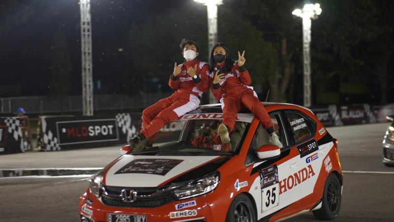 Anandyo Dwiki (kiri) dan Canya Prasetyo dipastikan jadi andalan Honda Racing Indonesia untuk Kejurnas Slalom 2022 (foto : ist)
