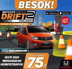 Para gamers bersiaplah, Honda kembali gelar Brio Virtual Drift Challenge seri 5 di kota Banjarmasin, Kalimantan Selatan