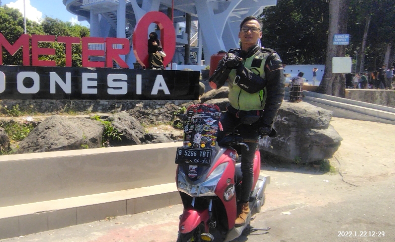 Kisah Handy Lakukan Solo Touring Sejauh 5000 Dari Bima NTB ke Nol Kilometer Sabang Aceh