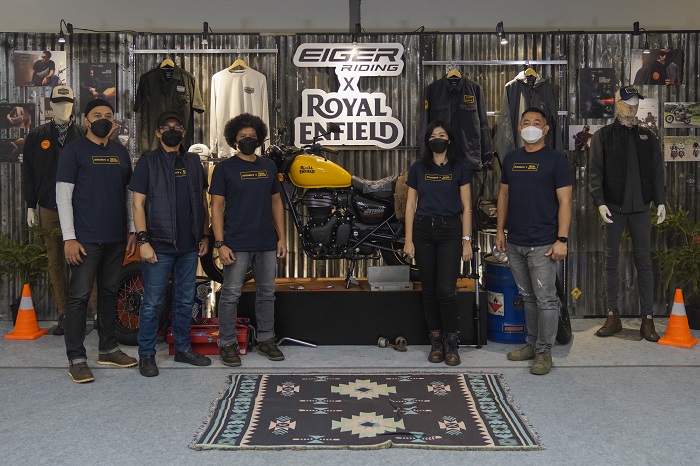 Peluncuran kolaborasi Royal Enfield dan EIGER dalam menyediakan apparel beken bagi pemotor