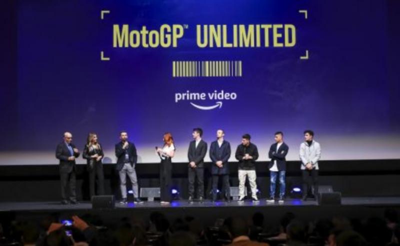 Seremoni jelang tayangan perdana MotoGP Unlimited di Madrid, Spanyol, pada 16 Februari 2022. (Foto: ist)