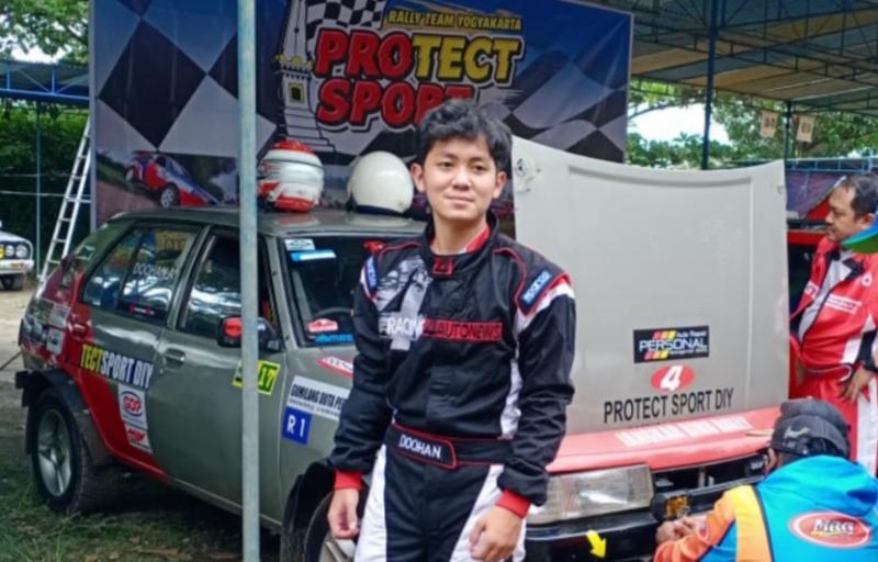 Pereli muda asal Bandung, Zinedine Doohan siap berlaga di ajang Sprint Rally Yogyakarta 2022 Istimewa akhir pekan ini. (foto ; ist)