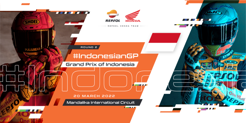 Duet Marc Marquez - Pol Eapargaro songsong GP Indonesia 2022 di sirkuit Mandalika. (Foto: hondaracingcorporation)