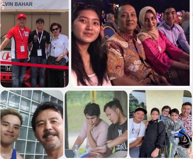 Searah jarum jam dari kiri atas keluarga Evie Bahar, keluarga Didi Hardianto, keluarga Ria Sungkar, keluarga Anang Boedihardjo dan keluarga Hengky Iriawan. (foto: kolase)