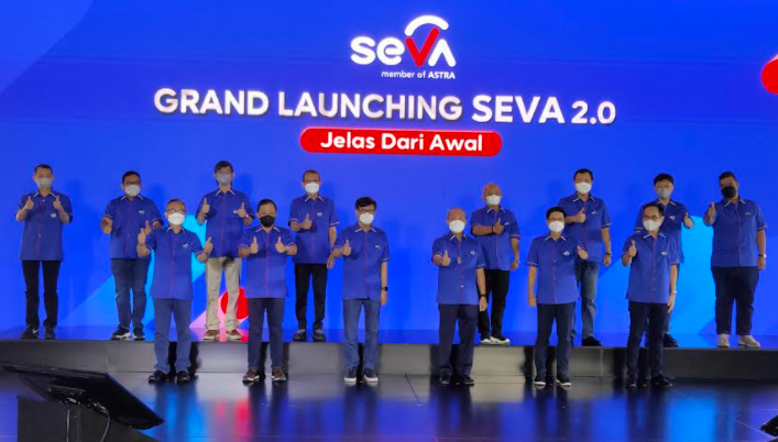 Petinggi Astra Financial saat meresmikan platform digital SEVA 2.0 untuk melayani pembelian dan kredit mobil baru