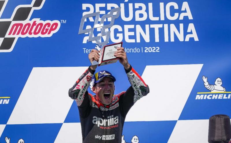 MotoGP 2022 Argentina : Aprilia Pecah Telor, Aleix Espargaro Perdana Raih Podium Juara 1