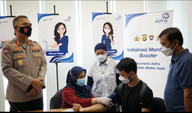 Asuransi Astra mendukung percepatan Vaksinasi Booster bersama Ditbinmas Polda Metro Jaya