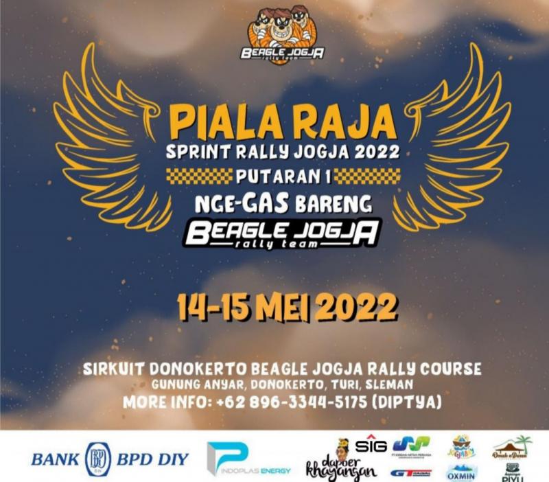 Piala Raja Sprint Rally Jogja 2022 siap digelar 4 putaran di Sirkuit Donokerto Beagle Rally Course Service Park Sleman, DI Yogyakarta