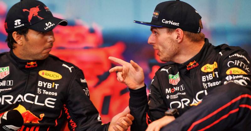 Sergio Perez dan Max Verstappen, duet Red Bull Racing yang diprediksi bisa memulai persaingan internal di GP Azerbaijan pekan ini. (Foto: planetf1)