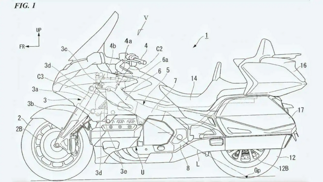Honda patenkan sejumlah fitur untuk motor Gold Wing