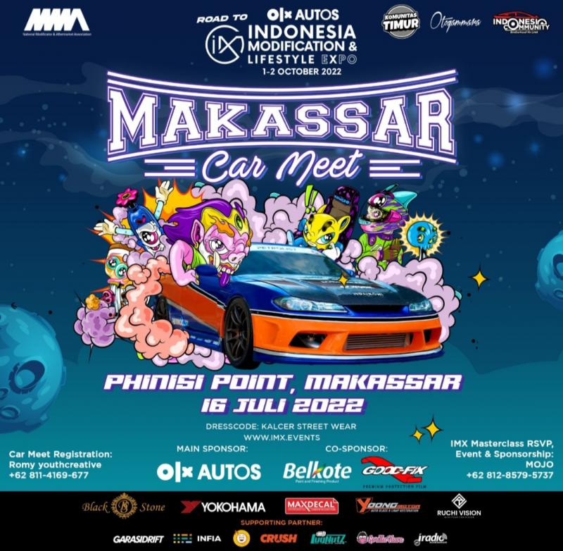 Kota ke-6 Road to OLX Autos IMX 2022, Makassar Car Meet siap eksplorasi kreativitas pencinta modifikasi kota Makassar dan sekitarnya 