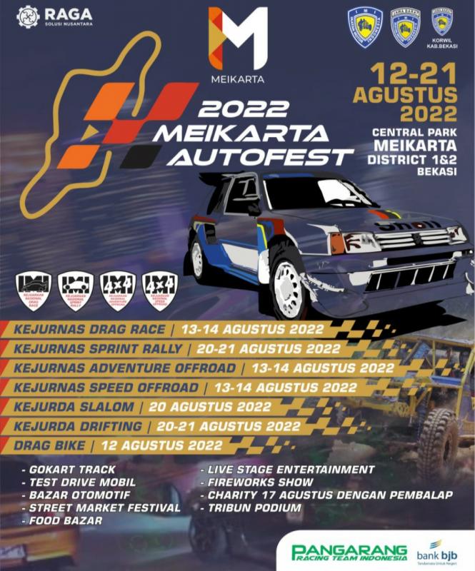Meikarta AutoFest 2022, akan mengemas 8 event balap berbeda di satu venue Central District Meikarta kabupaten Bekasi, Jawa Barat, 13-21 Agustus 2022