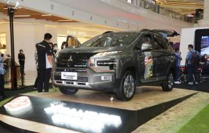 New Xpander Cross kembali hadir di kota Medan Sumatra Utara pada pameran Mitsubishi Motors Auto Show 2022 di sebuah mall