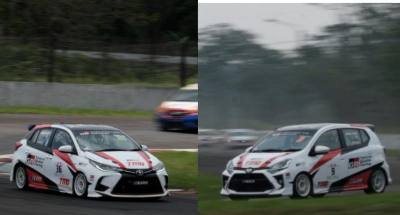 Yaris GR Sport menjadi andalan Demas Agil (kiri) dan Agya GR Sport (kanan) merupakan senjata Jordan Johan di ajang balap mobil ISSOM 2022. (foto : tgri/kolase)