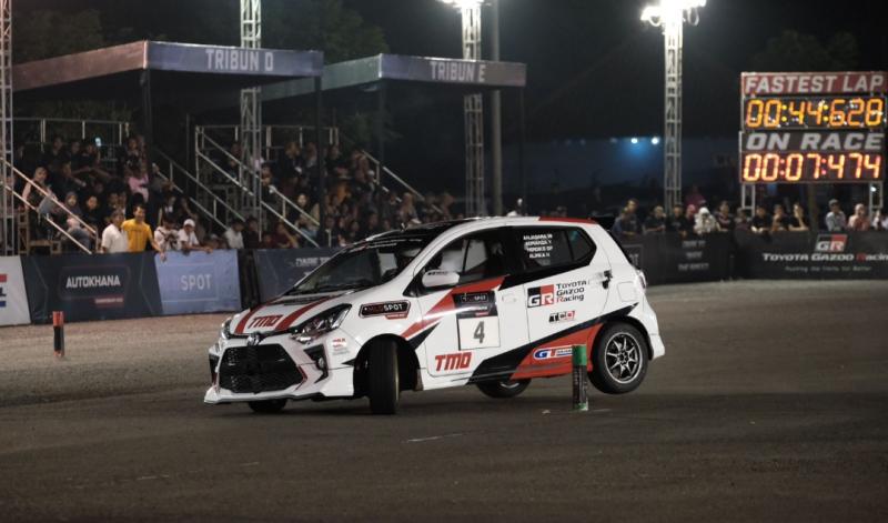 Agya GR Sport menjadi andalan para peslalom Toyota Gazoo Racing Indonesia menguasai podium putaran 4 MLDSPOT Autokhana Kejurnas Slalom 2022 di Cianjur