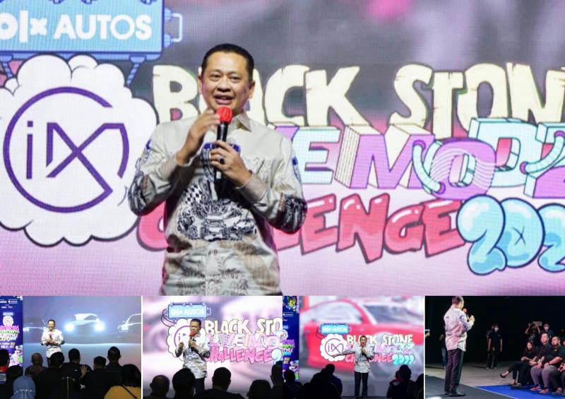 Bamsoet pastikan kontes modifikasi Perang Bintang terbesar Black Stone OLX Autos IMX 2022 berhadiah Rp 1 miliar siap digelar di JCC Jakarta, 1-2 Oktober 2022. (foto : kolase)